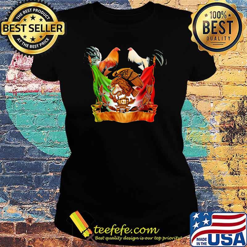 Top mexican flag chickens rooster s Ladies tee Top mexican flag chickens rooster s Ladies tee
