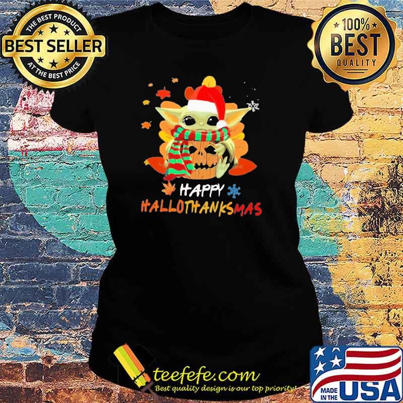 Top pumkin Happy Halloween Thanks Christmas Yoda Shirt Ladies tee Top pumkin Happy Halloween Thanks Christmas Yoda Shirt Ladies tee