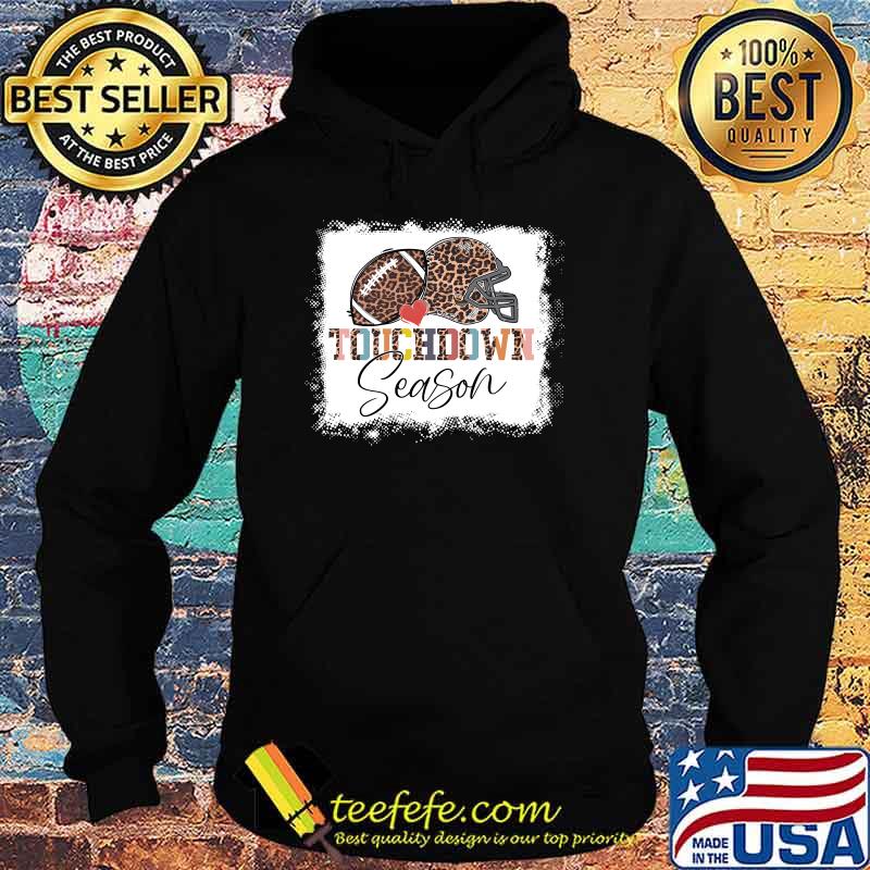 Touchdown Season Football Bleached Leopard T-Shirt Hoodie Touchdown Season Football Bleached Leopard T-Shirt Hoodie