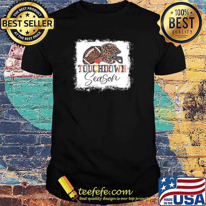 Touchdown Season Football Bleached Leopard T-Shirt