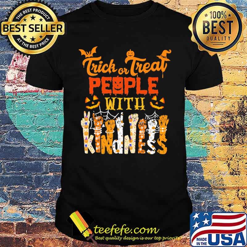Trick or treat people with kindness halloween shirt