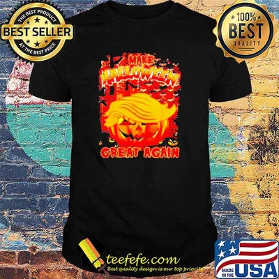 Trumpkin make Halloween great again fire t-shirt