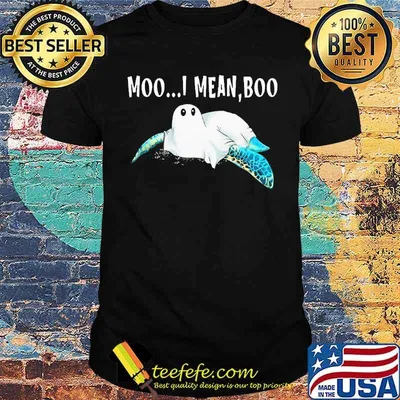 Turtle Moo I Mean Boo Halloween Shirt