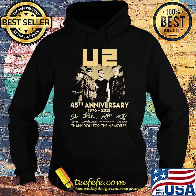 U2 45th anniversary 1976 2021 thank you for the memories signatures s Hoodie U2 45th anniversary 1976 2021 thank you for the memories signatures s Hoodie
