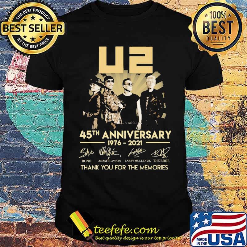 U2 45th anniversary 1976 2021 thank you for the memories signatures shirt U2 45th anniversary 1976 2021 thank you for the memories signatures shirt