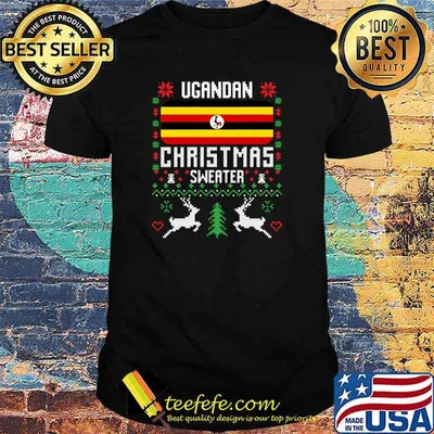 Uganda Flag Ugandan Christmas Sweater T-Shirt