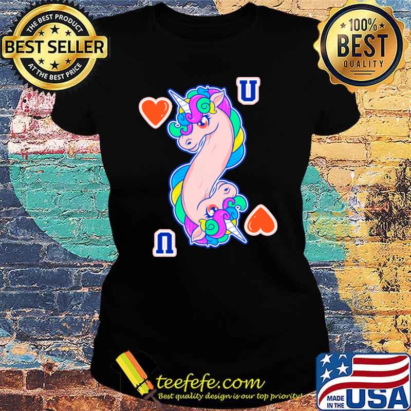 Unicorn Card Beautiful Fabulous Fairytale Poker Game s Ladies tee Unicorn Card Beautiful Fabulous Fairytale Poker Game s Ladies tee