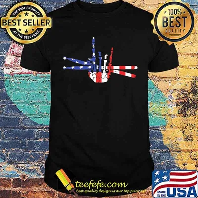 US Drums America flag shirt