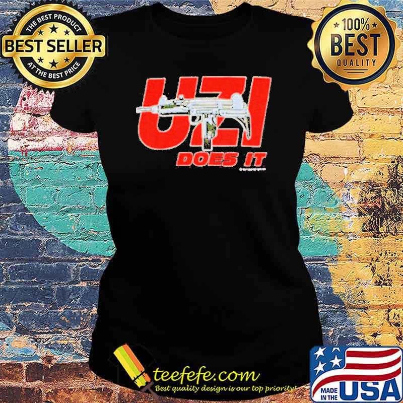 Uzi Does It 1984 s Ladies tee Uzi Does It 1984 s Ladies tee