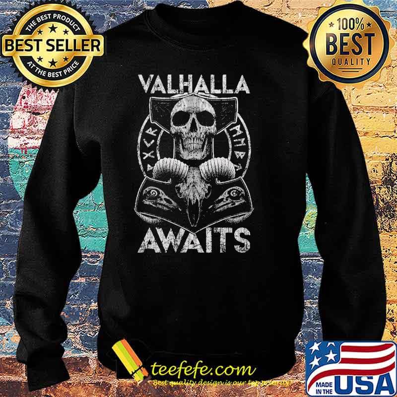 Valhalla Awaits a Thor's hammer skull s Sweater Valhalla Awaits a Thor's hammer skull s Sweater