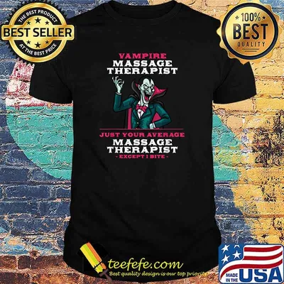 Vampire Massage Therapist Halloween Masseur Scary Masseuse T-Shirt