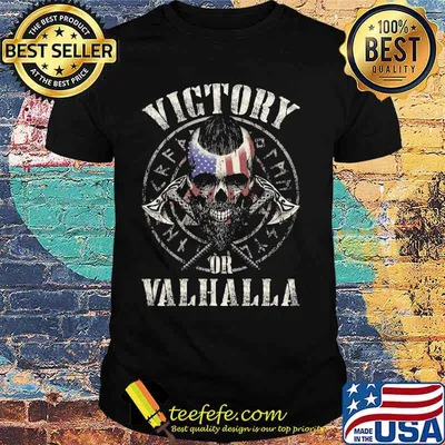 Victory or valhalla american viking usa flag shirt