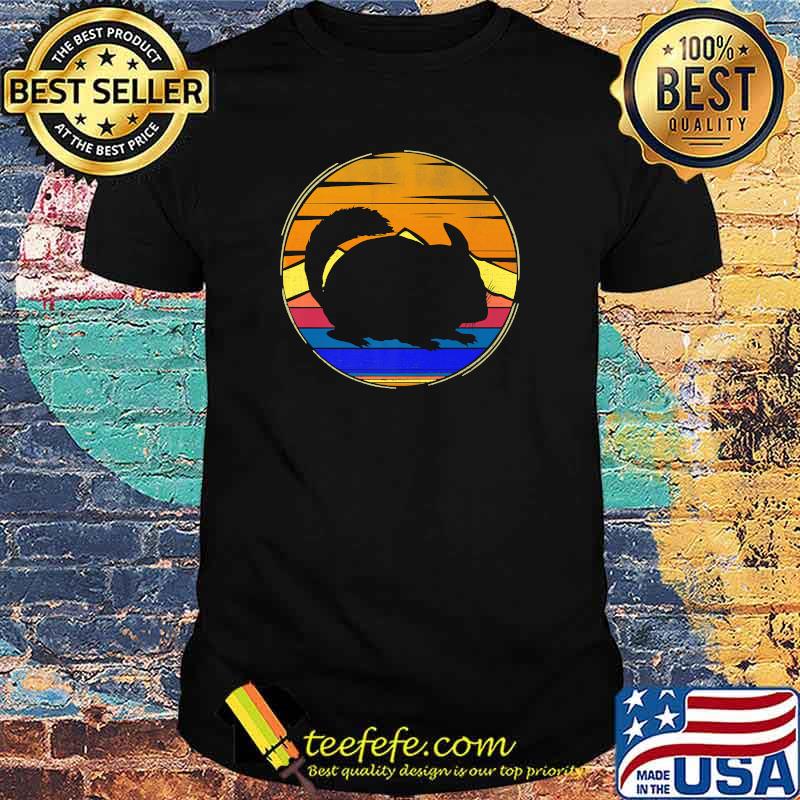 Vintage Chinchilla Retro Sunset Animal Lover T-Shirt