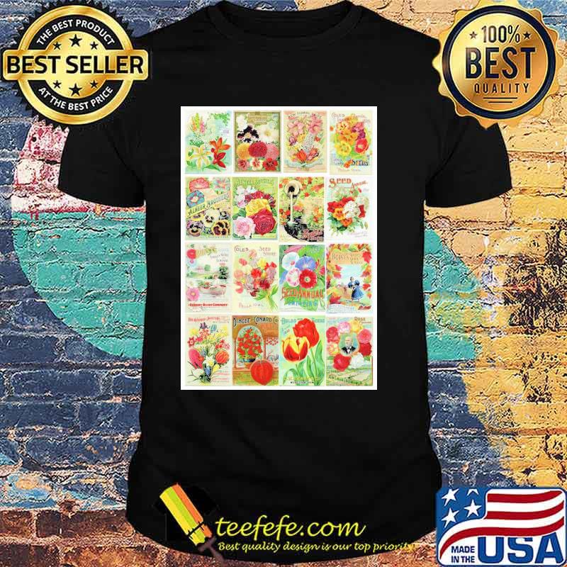 Vintage flower seed packets 1 peggy collins shirt