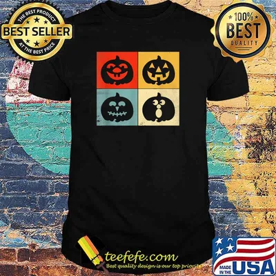 Vintage Halloween Pumpkin Face Jack-O-Lantern Costume Gifts T-Shirt