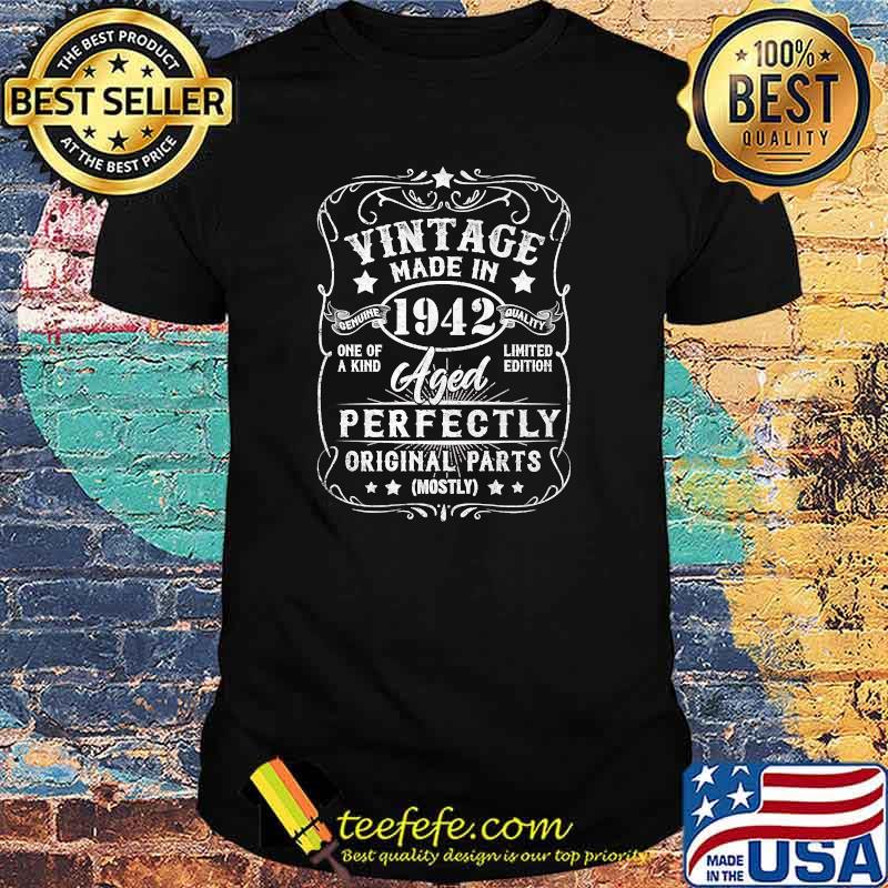 Vintage Made In 1942 Retro Classic Birthday Decorations T-Shirt