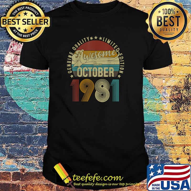 Vintage retro October 1981 Limited Edition 40th Birthday T-Shirt