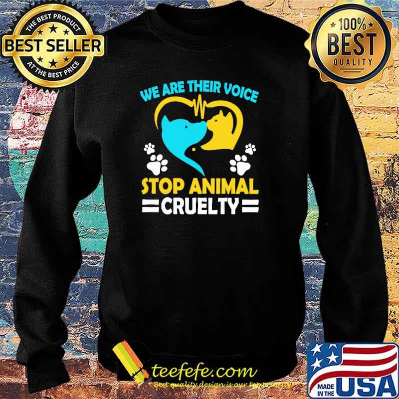 We are their voice stop animal cruelty heart dog kiss cat s Sweater We are their voice stop animal cruelty heart dog kiss cat s Sweater