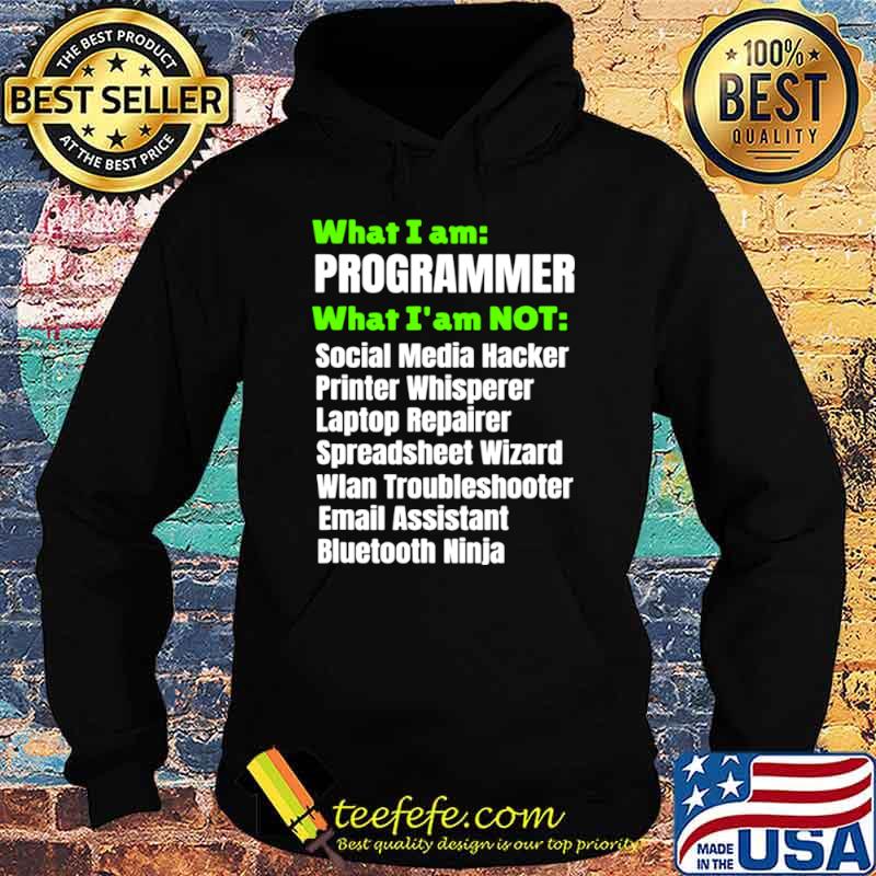 What I Am A Programmer Developer I Am Not Shirt Hoodie What I Am A Programmer Developer I Am Not Shirt Hoodie