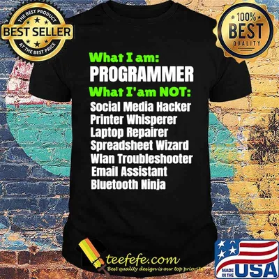 What I Am A Programmer Developer I Am Not Shirt