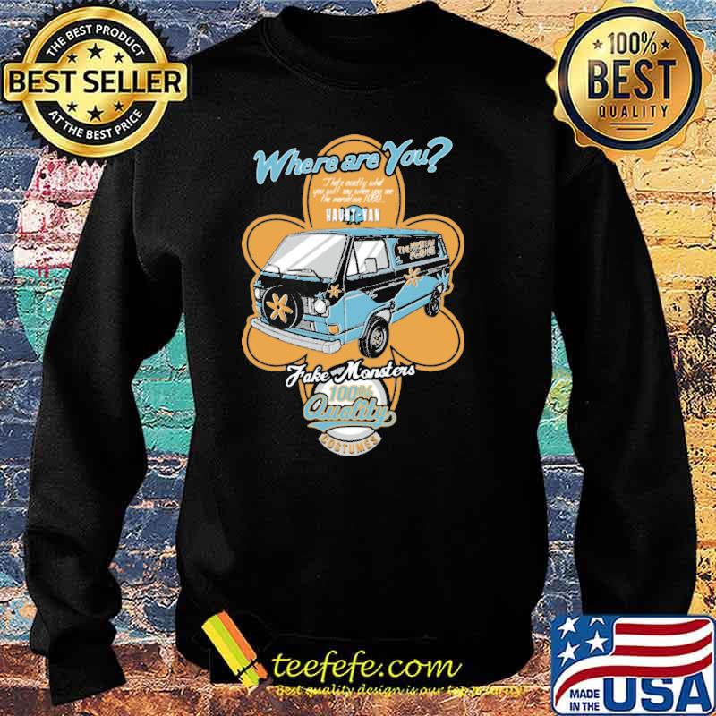 Where are you take monsters 100 percent quality costumes Haunt Van Shirt Sweater Where are you take monsters 100 percent quality costumes Haunt Van Shirt Sweater