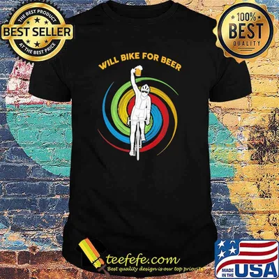 Will Bike For Beer Colors Shirt
