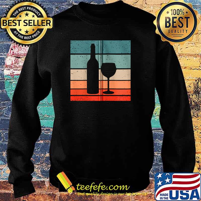 Wine Bottle Glass Vintage T-Shirt Sweater Wine Bottle Glass Vintage T-Shirt Sweater