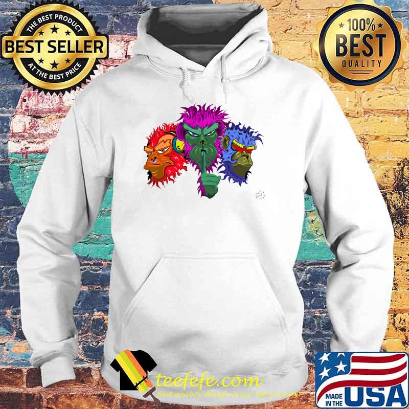 Wise Monkeys Color T-Shirt Hoodie Wise Monkeys Color T-Shirt Hoodie