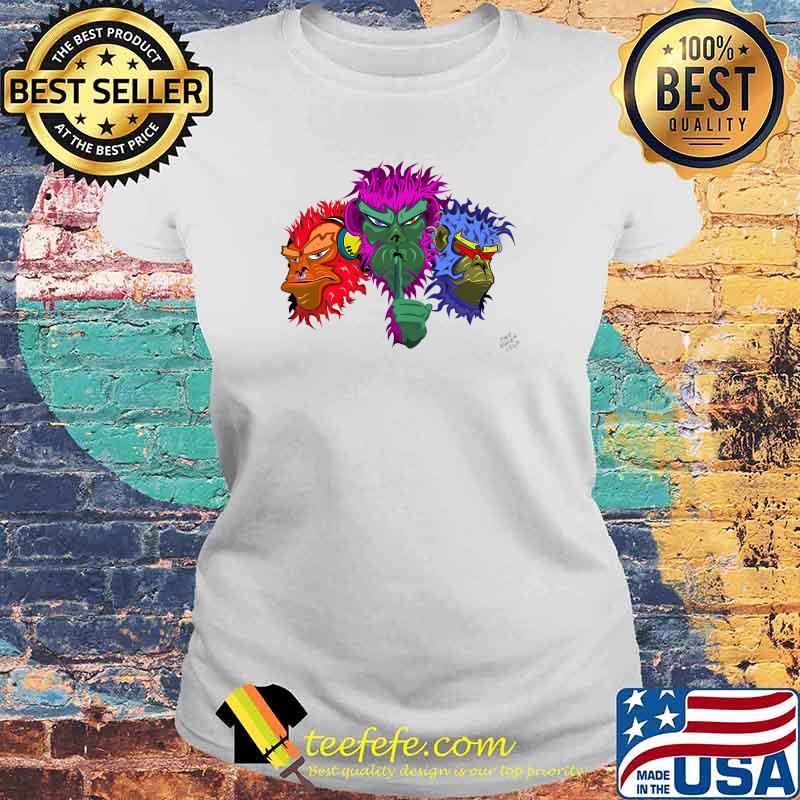 Wise Monkeys Color T-Shirt Laides tee Wise Monkeys Color T-Shirt Laides tee