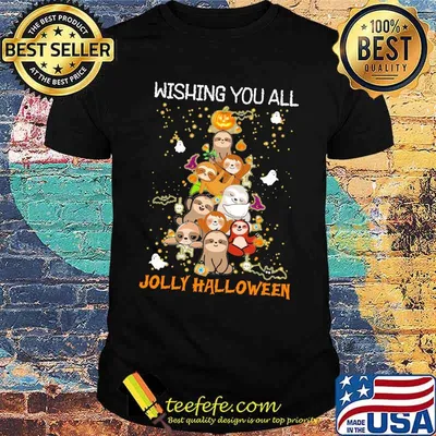 Wishing You All Jolly Halloween Sloth Shirt