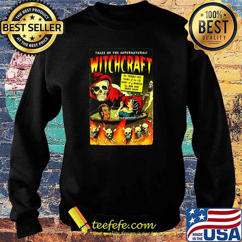 Witchcraft Vintage Skeleton Spooky Horror Comics Halloween T-Shirt Sweater Witchcraft Vintage Skeleton Spooky Horror Comics Halloween T-Shirt Sweater