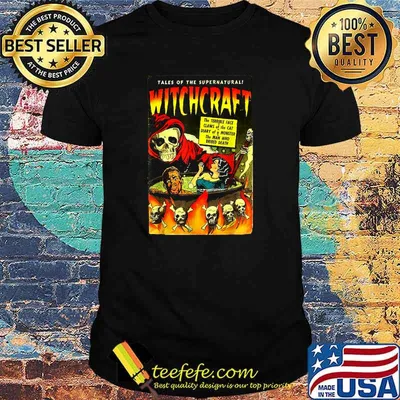 Witchcraft Vintage Skeleton Spooky Horror Comics Halloween T-Shirt