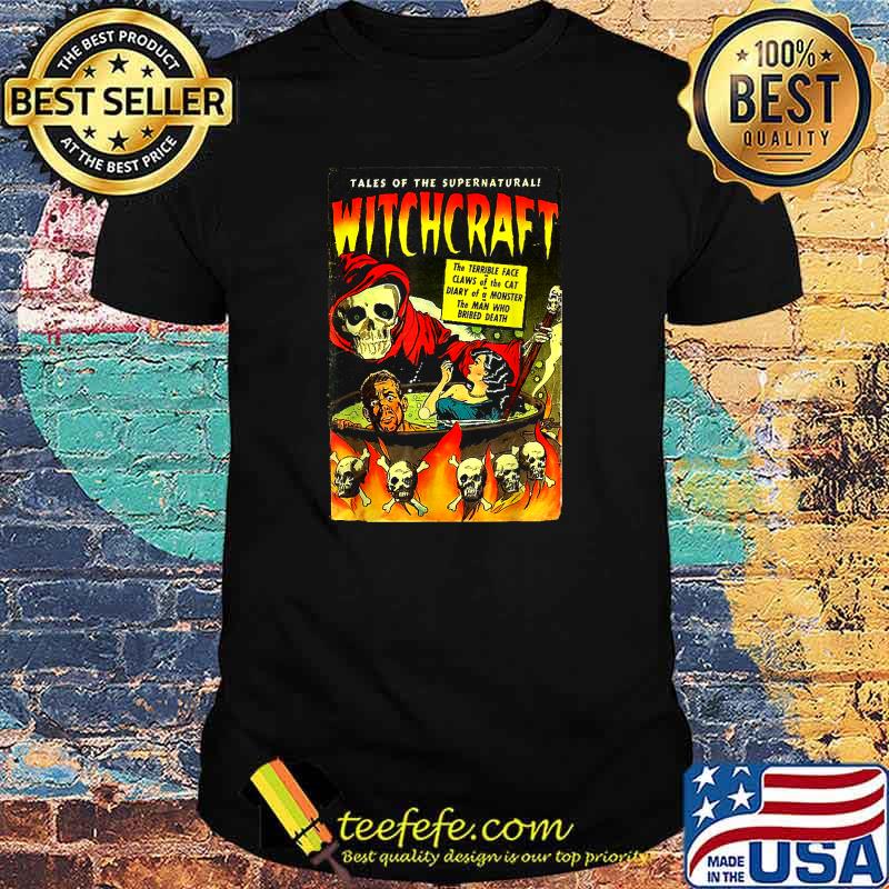 Witchcraft Vintage Skeleton Spooky Horror Comics Halloween T-Shirt