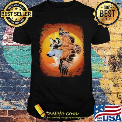Wolf And Eagles BLood Moon Shirt