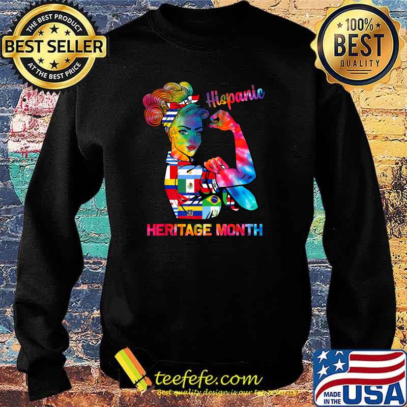 Women National Hispanic Heritage Month Hispanic All Flag T-Shirt Sweater Women National Hispanic Heritage Month Hispanic All Flag T-Shirt Sweater