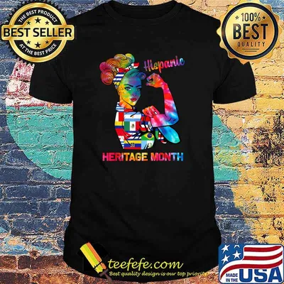 Women National Hispanic Heritage Month Hispanic All Flag T-Shirt