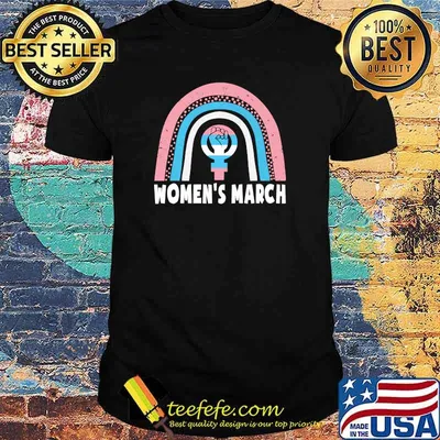 Women's March Reproductive Rights Feminist Rainbow T-shirt