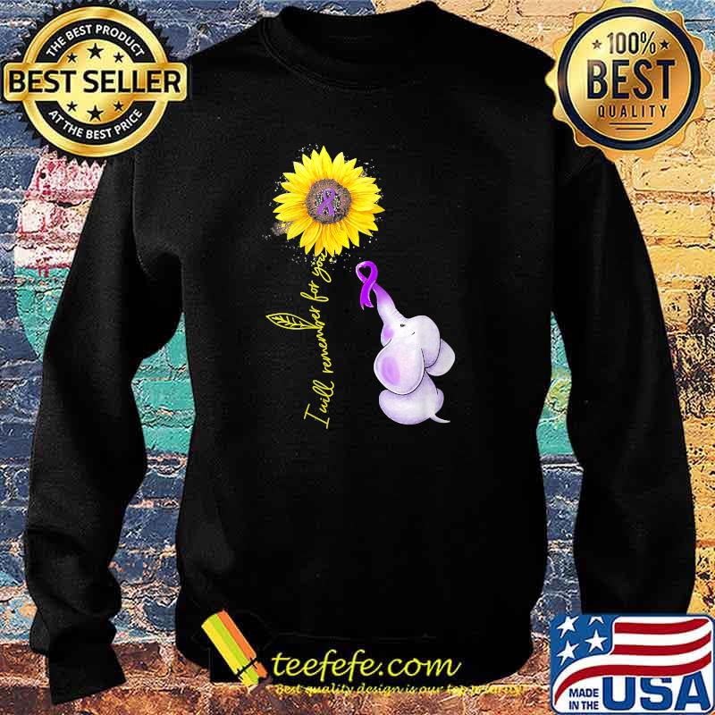 Womens Elephant Sunflower Alzheimer Animal Purple Ribbon Awareness T-Shirt Sweater Womens Elephant Sunflower Alzheimer Animal Purple Ribbon Awareness T-Shirt Sweater