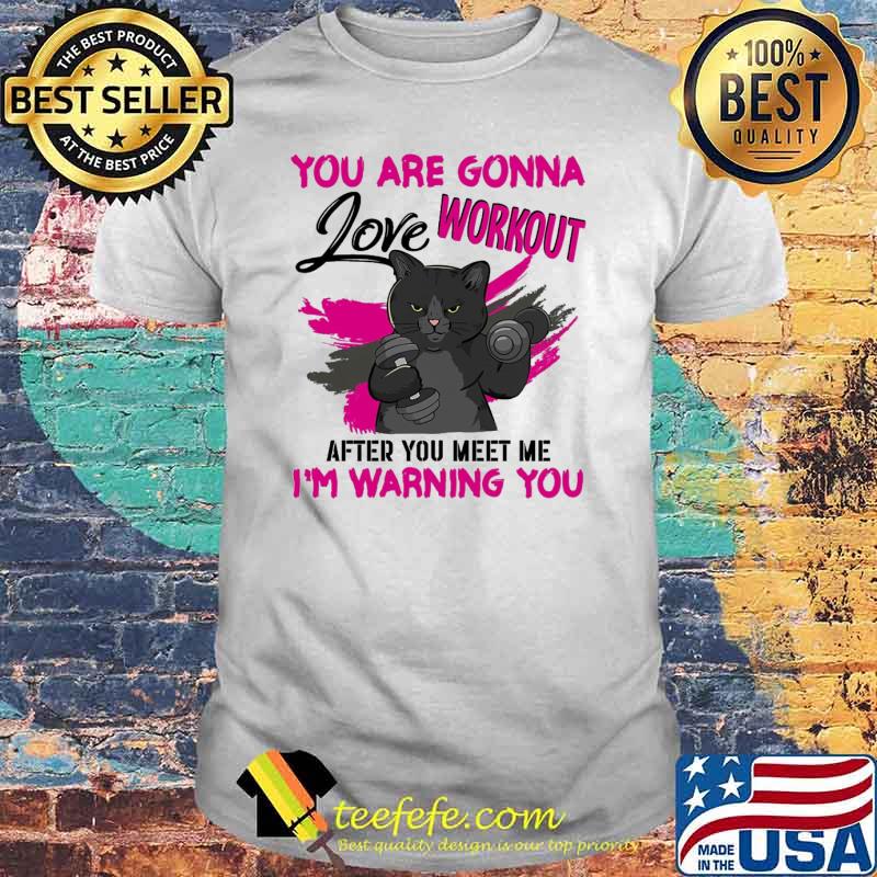 You are gonna love workout after you meet me im warning you cat weight lifting shirt You are gonna love workout after you meet me im warning you cat weight lifting shirt