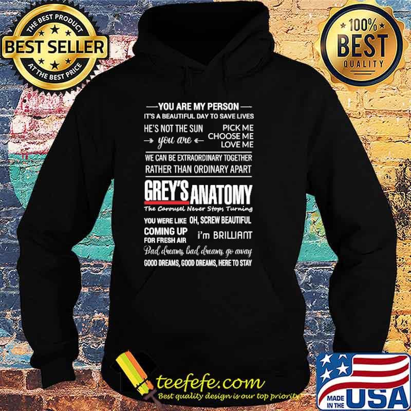 You Are My Person Grey's Anatomy s Hoodie You Are My Person Grey's Anatomy s Hoodie