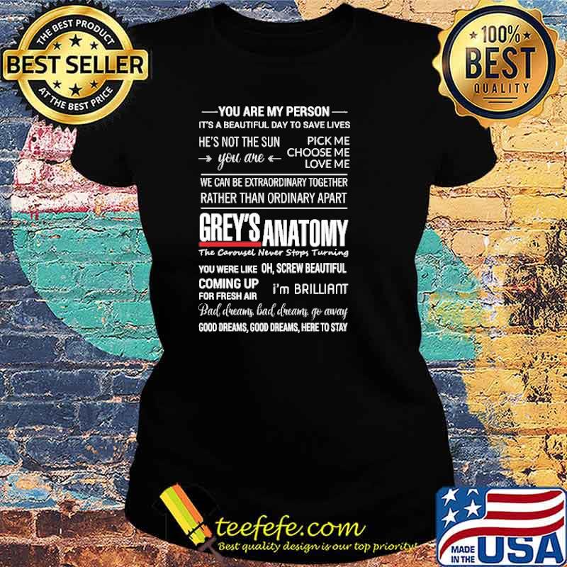 You Are My Person Grey's Anatomy s Ladies tee You Are My Person Grey's Anatomy s Ladies tee