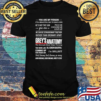 You Are My Person Grey's Anatomy shirt