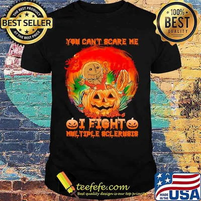 You can't scare me i fight multiple sclerosis pumpkin shirt