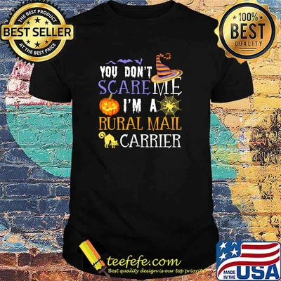 You Don't Scare Me Rural Mail Carrier Halloween Matching T-Shirt