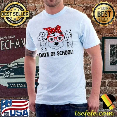 101 Days of School Dalmatian Dog Teachers Shirt
