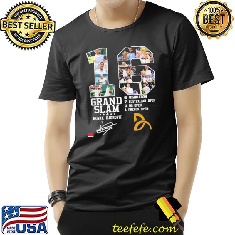16 Grand Slam Novak Djokovic Signature Shirt