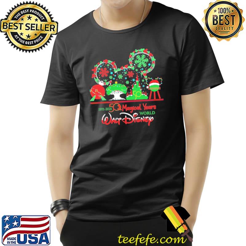 1971-2012 50 Magical Years World Walf Disney Christmas Mickey Shirt Unisex 1971-2012 50 Magical Years World Walf Disney Christmas Mickey Shirt Unisex