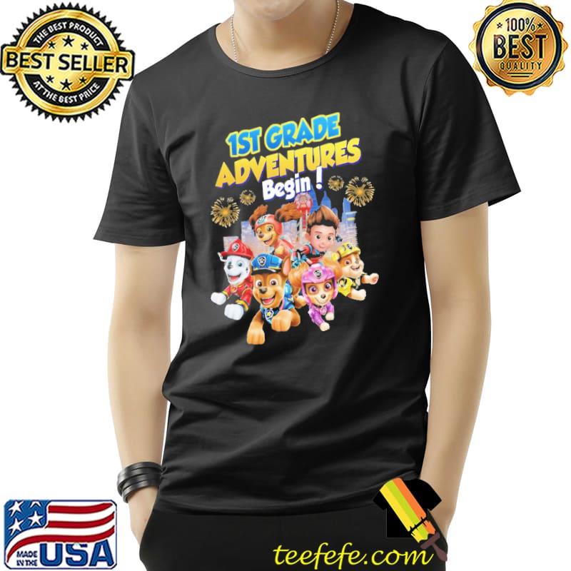 1st Grade Adventures Begin Name Paw Patrol Shirt Unisex 1st Grade Adventures Begin Name Paw Patrol Shirt Unisex