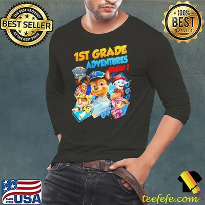 1st Grade Adventures Begin Paw The Movie Dog Shirt