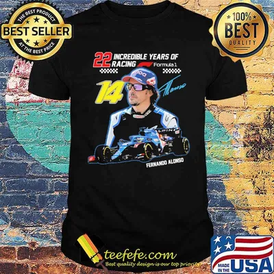 22 incredible years of racing formula 1 fernando alonso signature shirt